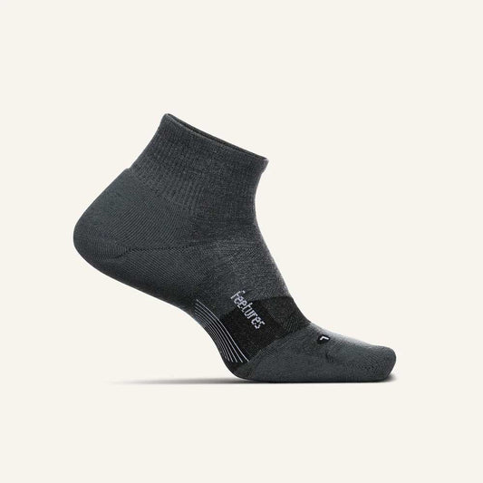 All Gender Merino 10 Ultra Light Quarter Socks- Gray