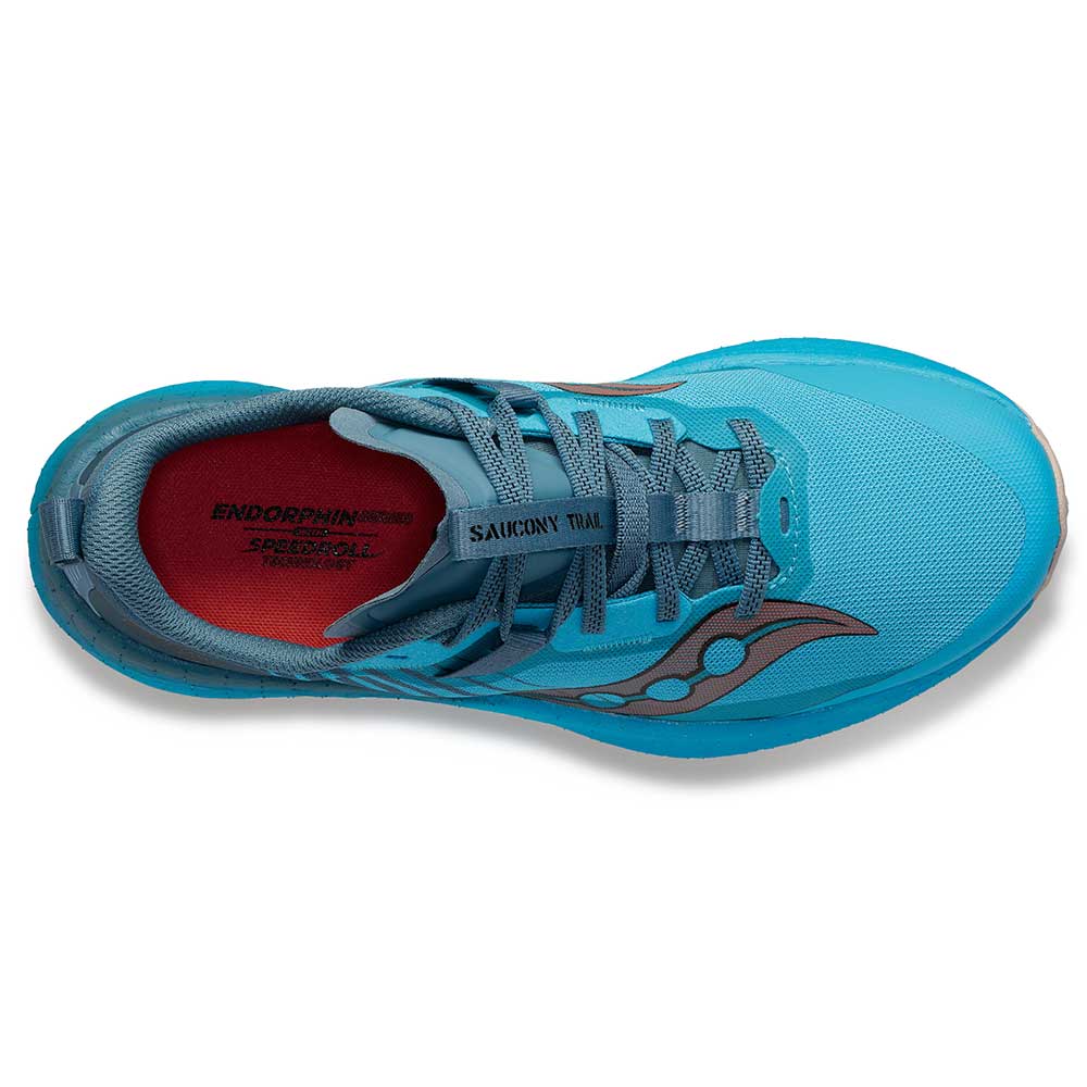 Women's Endorphin Edge Trail Shoe- Ocean/Loam- Regular (B)