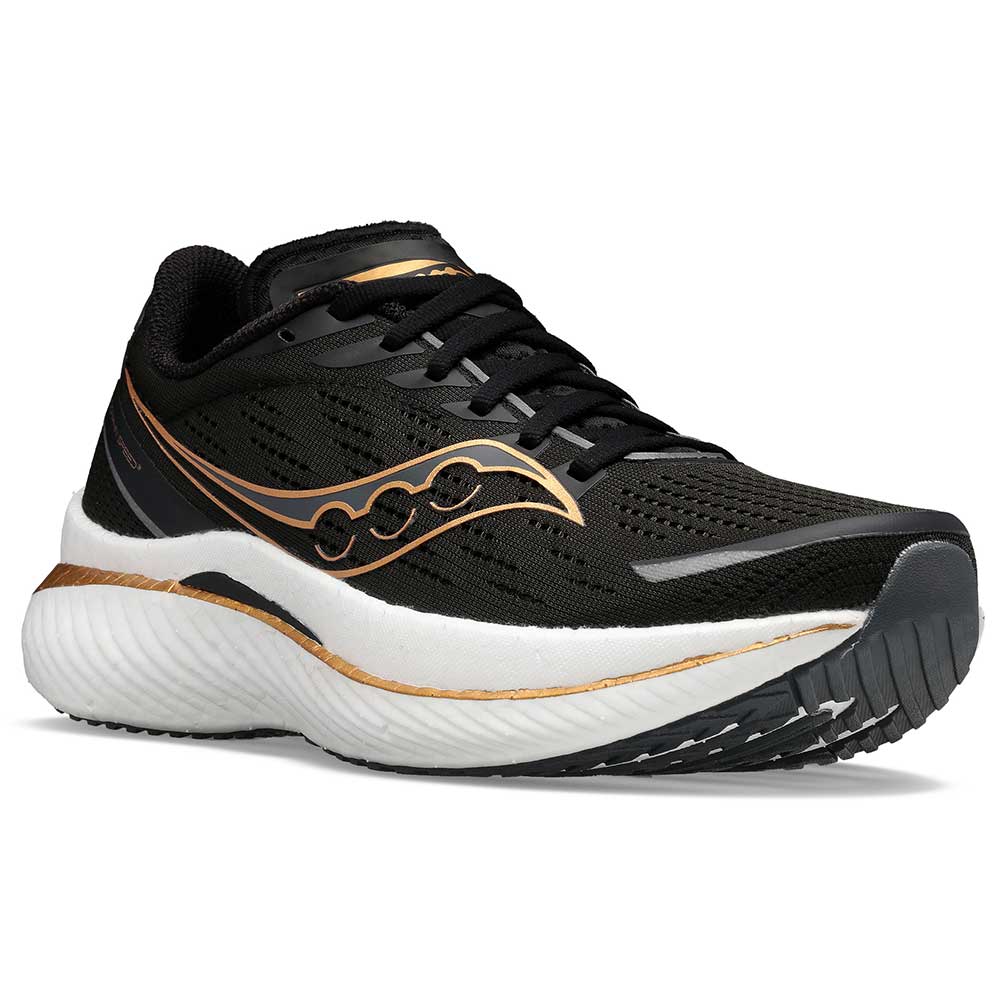 Men's Endorphin Speed 3 Running Shoe- Black/Goldstruck- Regular (D)