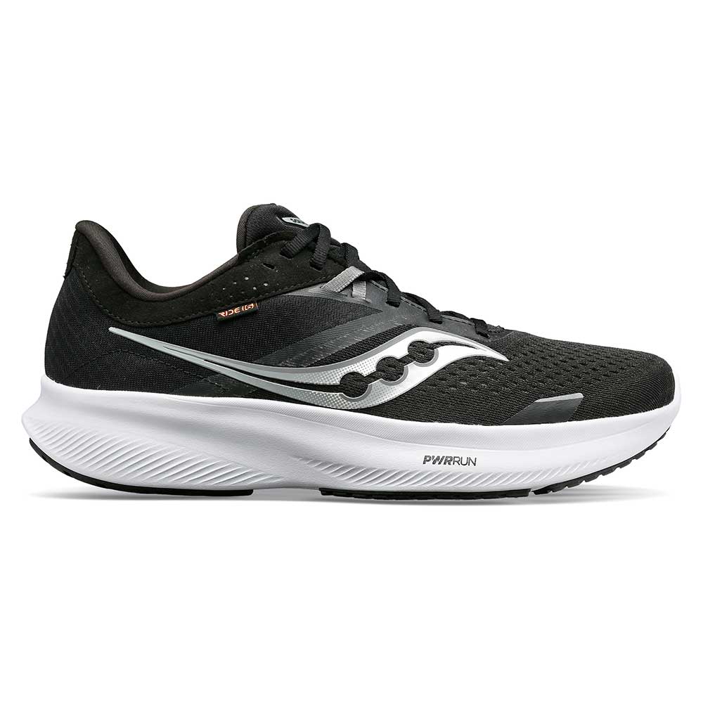 Men's Ride 16 Running Shoe -  Black/White - Wide (2E)