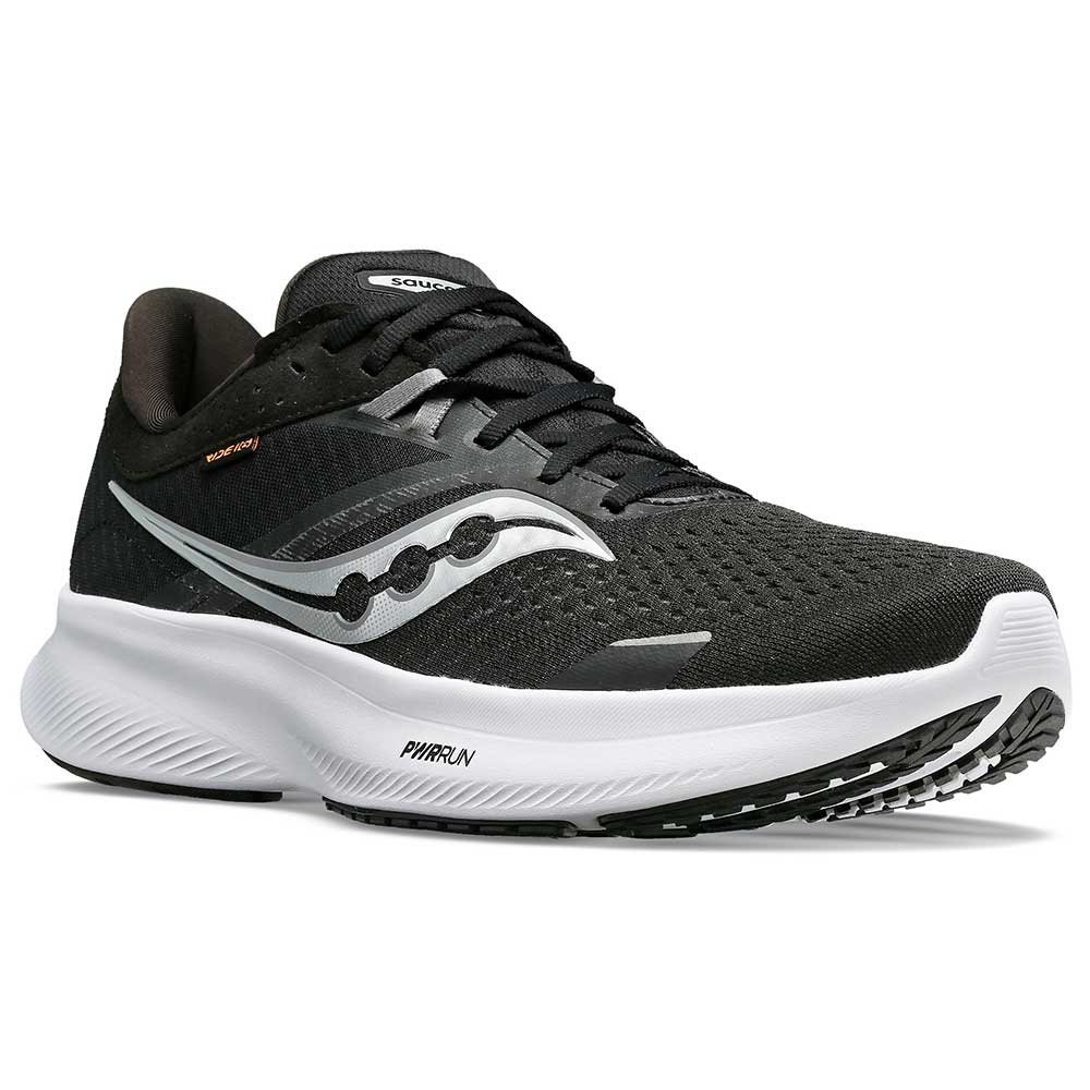 Men's Ride 16 Running Shoe -  Black/White - Wide (2E)