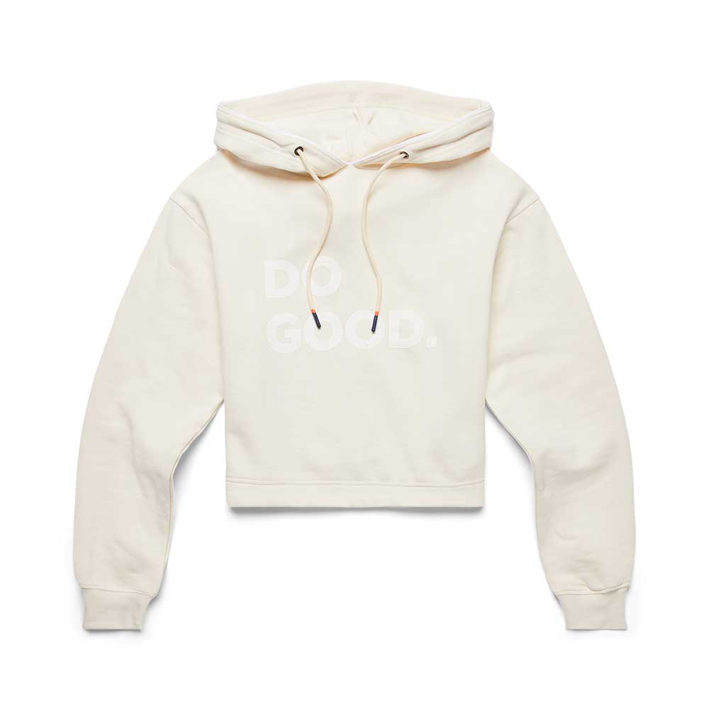 Women's Do Good Organic Crop Pullover Hoodie - Bone