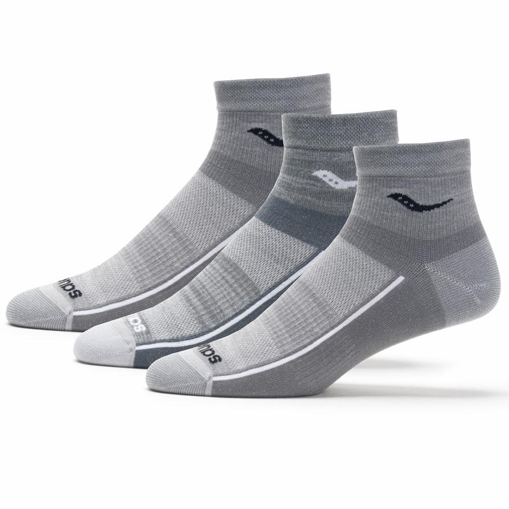 Unisex Inferno Ultralight Quarter Socks - Grey Assorted-3-pack