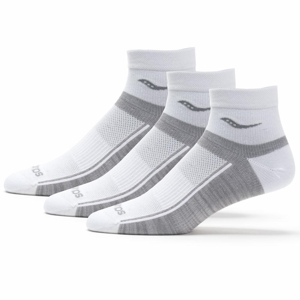 Unisex Inferno Ultralight Quarter Socks - White Assorted- 3-pack