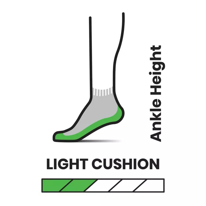Men's Hike Light Cushion Ankle Socks - Charcoal