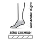 Men's Run Zero Cushion Low Ankle Socks - Black