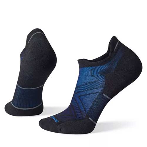 Men's Run Targeted Cushion Low Ankle Socks - Black