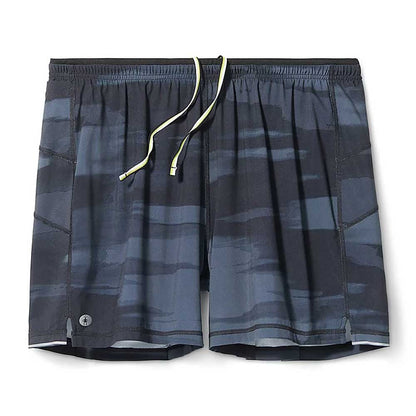 Men's Active Lined 5in Shorts - Black Horizon Print