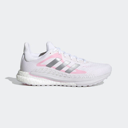 Women's Solar Glide Running Shoes - Cloud White/Silver Metallic/Fresh Candy - Regular (B)