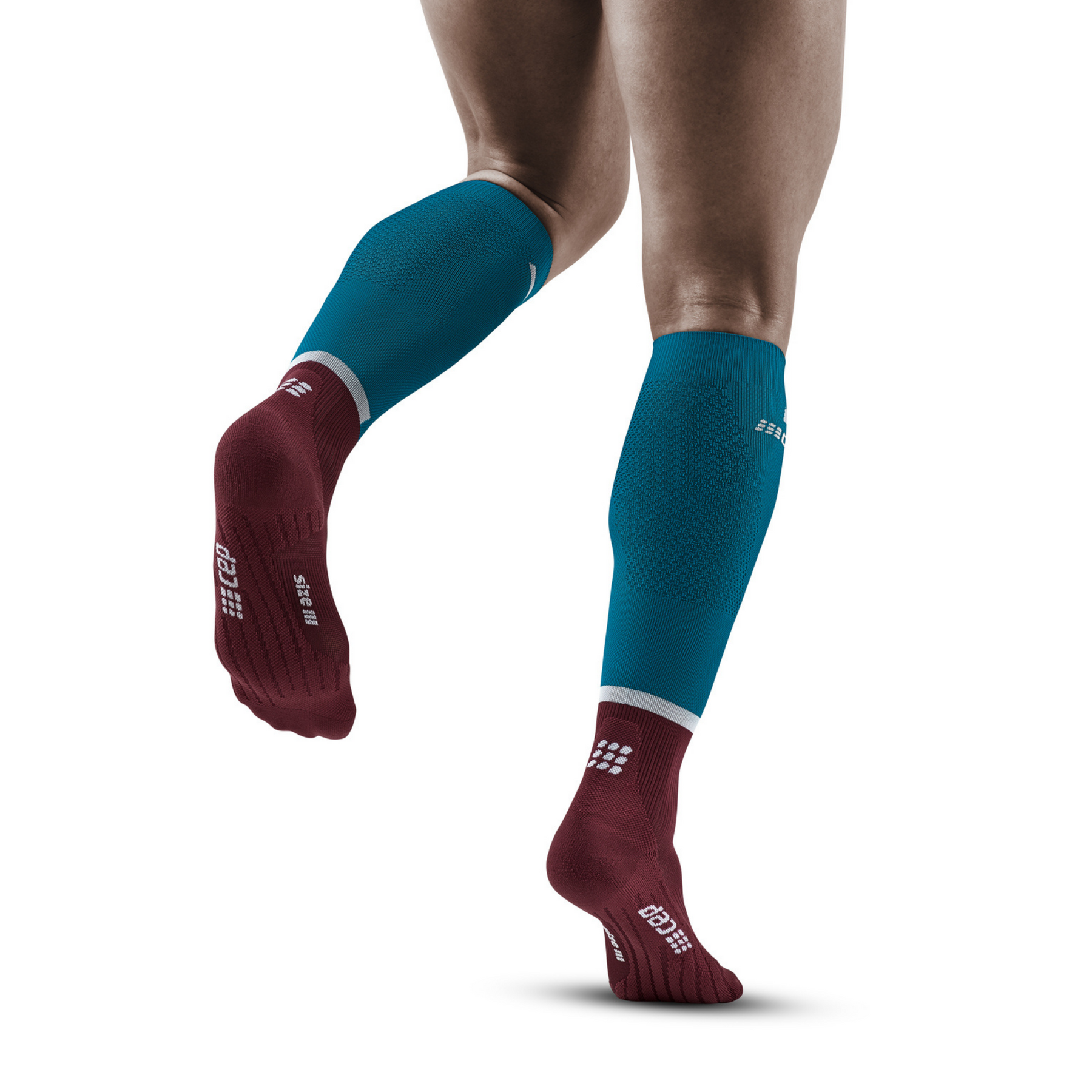 Men's The Run Compression Socks 4.0 - Petrol/Dark Red – Gazelle Sports