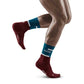 Men's The Run Compression Mid Cut Socks 4.0 - Petrol/Dark Red