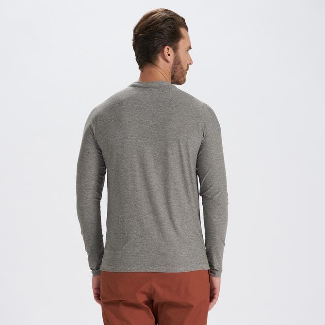 Men's Long Sleeve Strato Tech Tee - Heather Grey