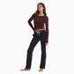 Women's Halo Wide Leg Flair Pant - Black