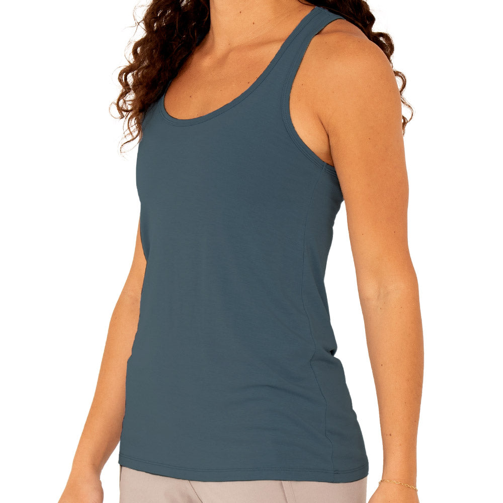 Women's Bamboo Racerback Tank - Blue Dusk