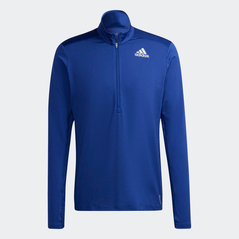 Men's Own The Run 1/2 Zip Long Sleeve Tee- Victory Blue