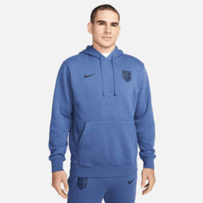 Men's USA Club Fleece Pullover Soccer Hoodie  - Mystic Navy/Black