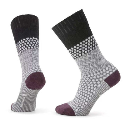 Women's Everyday Popcorn Cable Crew Socks - Black