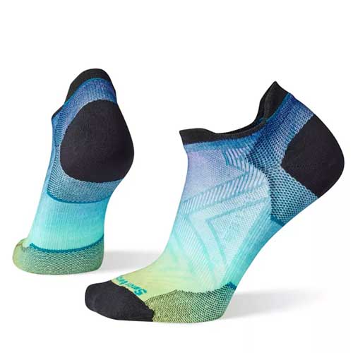 Women's Run Zero Cushion Ombre Print Low Ankle Socks - Capri