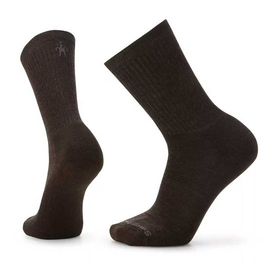 Men's Everyday Solid Rib Crew Socks - Chestnut