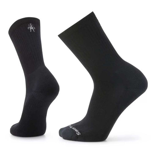 Men's Everyday Solid Rib Crew Socks - Black