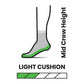 Men's Performance Hike Light Cushion Mid Crew Socks - Black