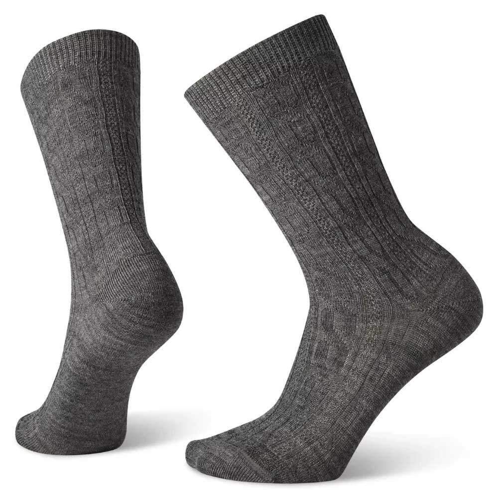 Women's Everyday Cable Crew Socks - Medium Gray