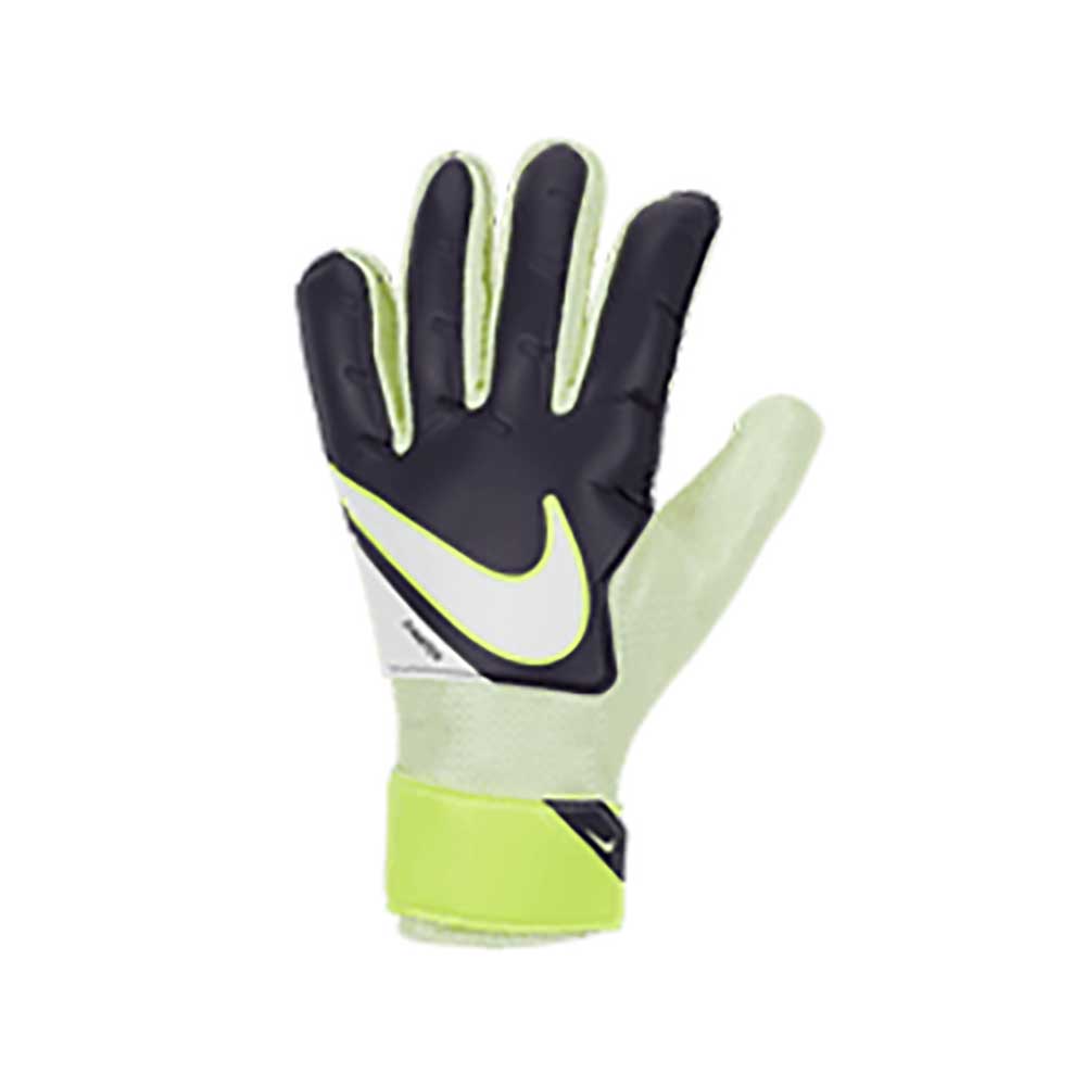 Youth Nike Jr. Goalkeeper Match Gloves - Gridiron/Barely Volt/White