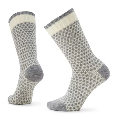 Women's Everyday Popcorn Polka Dot Crew Socks - Natural
