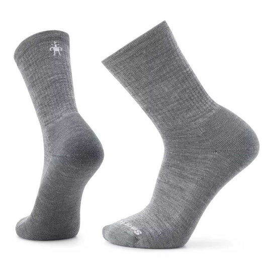 Men's Everyday Solid Rib Crew Socks - Medium Gray