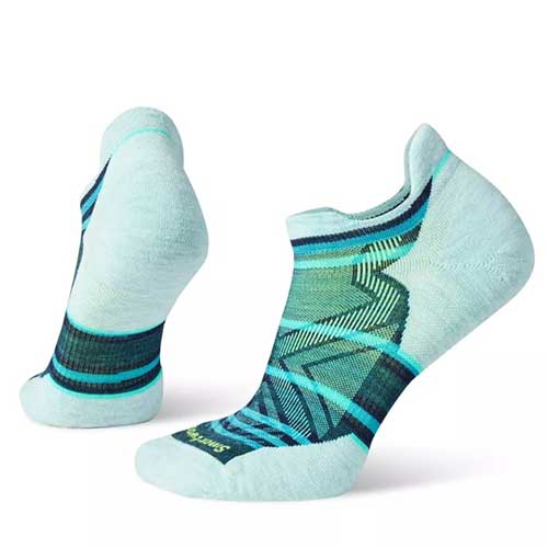 Women's Performance Run Targeted Cushion Stripe Low Ankle Socks - Twilight Blue