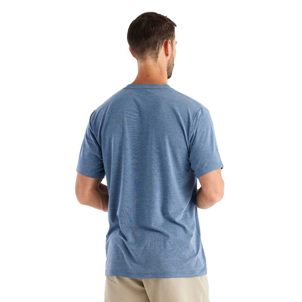 Men's Bamboo Flex Pocket Tee - Heather Deepwater