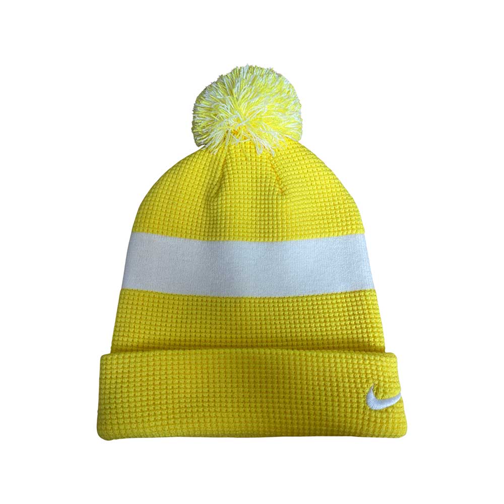 Nike Pom Beanie -Yellow Strike/White