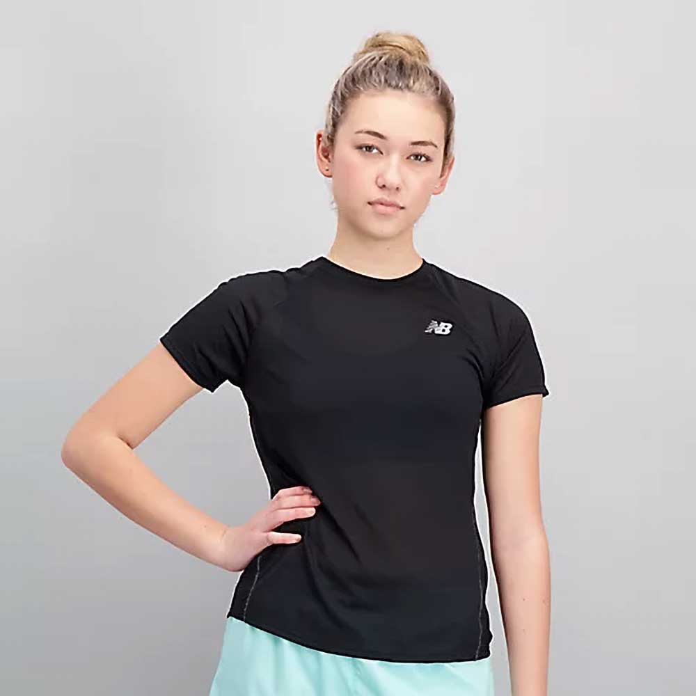 Women's Impact Run Short Sleeve Shirt - Black