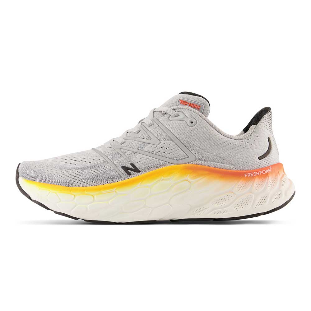Men's Fresh Foam X More v4 Running Shoe - Aluminum Grey/Neon Dragonfly