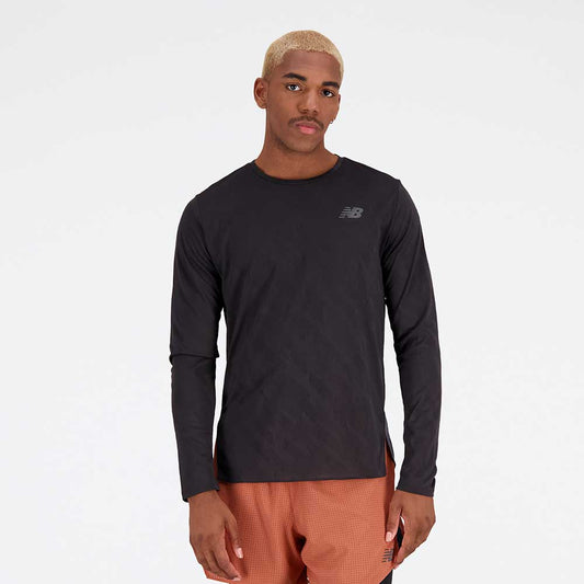Men's Q Speed Jacquard Long Sleeve - Black