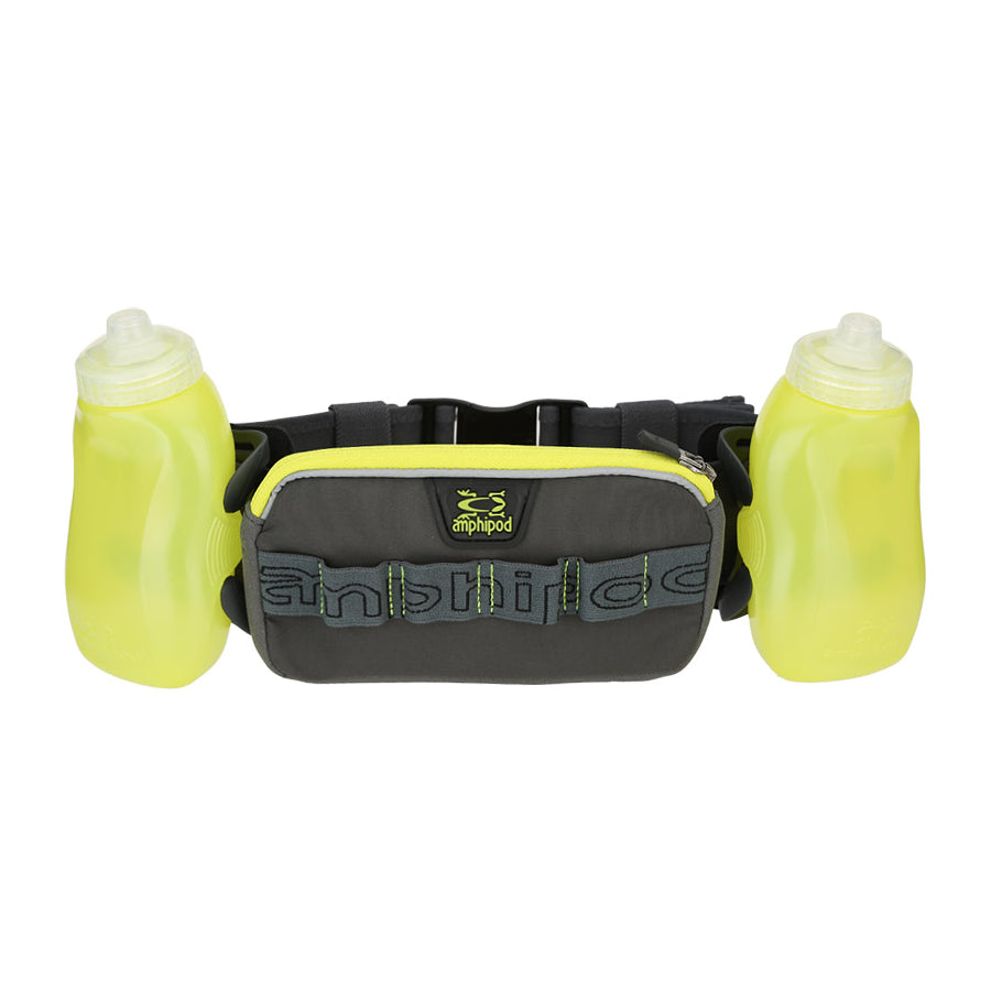 RunLite Xtech 2 Plus Running Belt - Charcoal and Bright Green