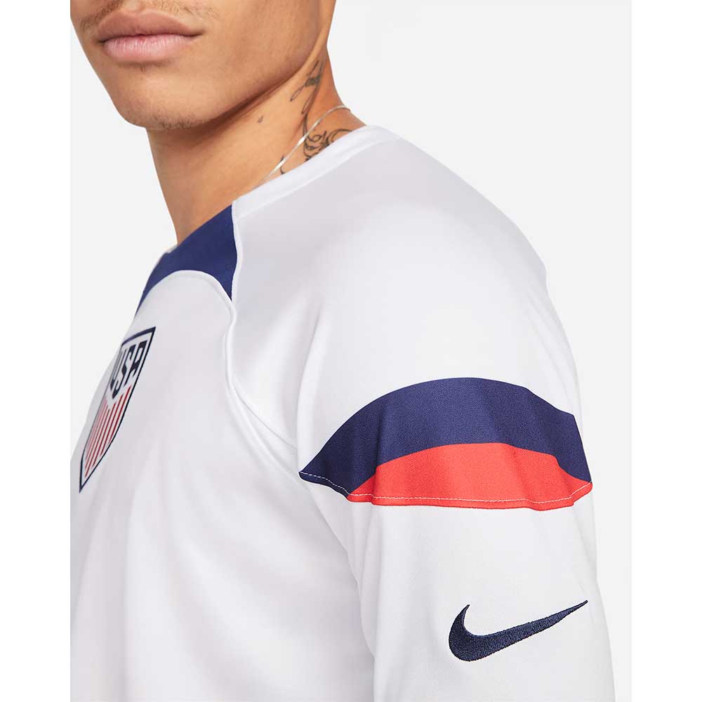 U.S. 2022/23 Stadium Home Men's Nike Dri-FIT Long-Sleeve Soccer Jersey.