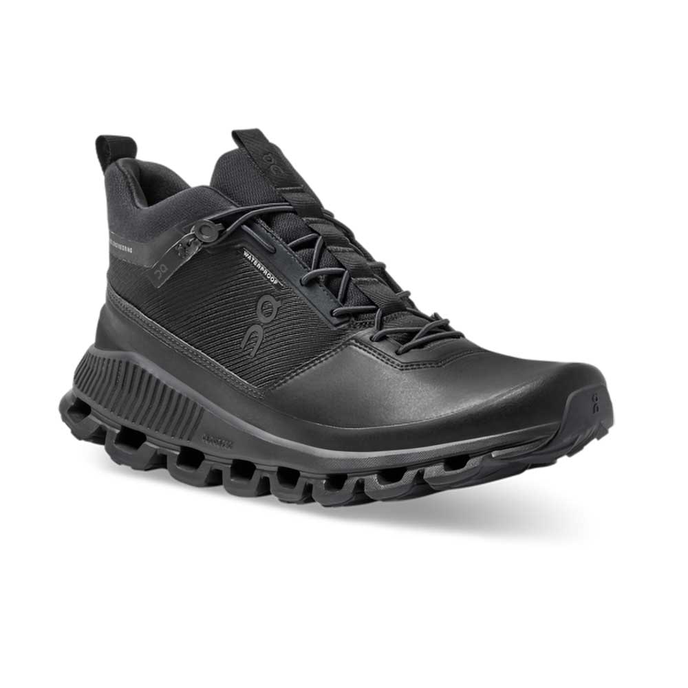 Women's Cloud Hi Waterproof Running Shoe - All Black - Regular (B)