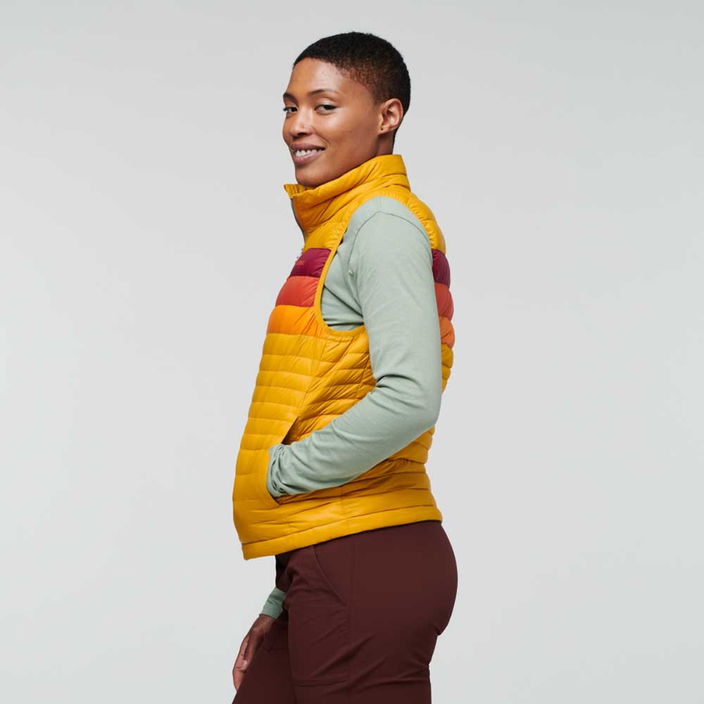 Women's Fuego Down Vest - Amber Stripes