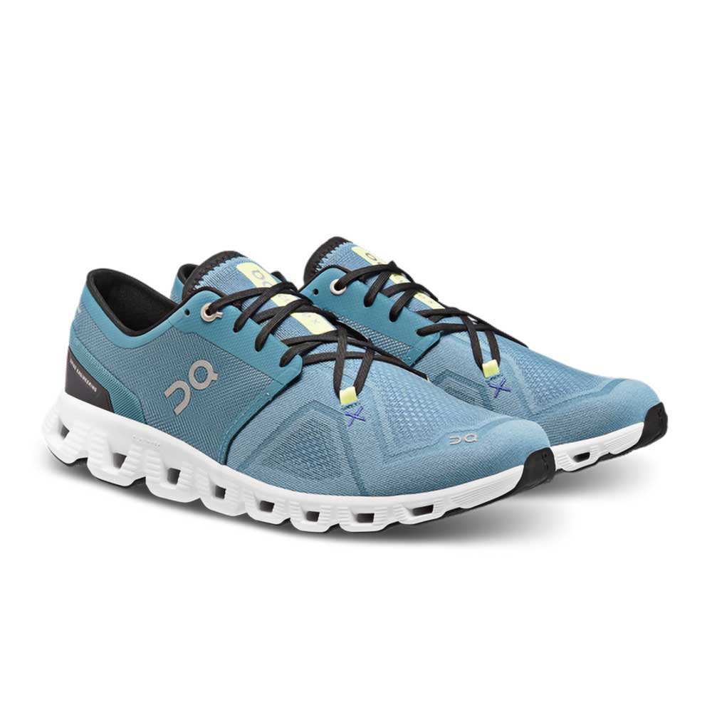 Men's Cloud X 3 Running Shoe- Pewter/White- Regular (D) – Gazelle Sports