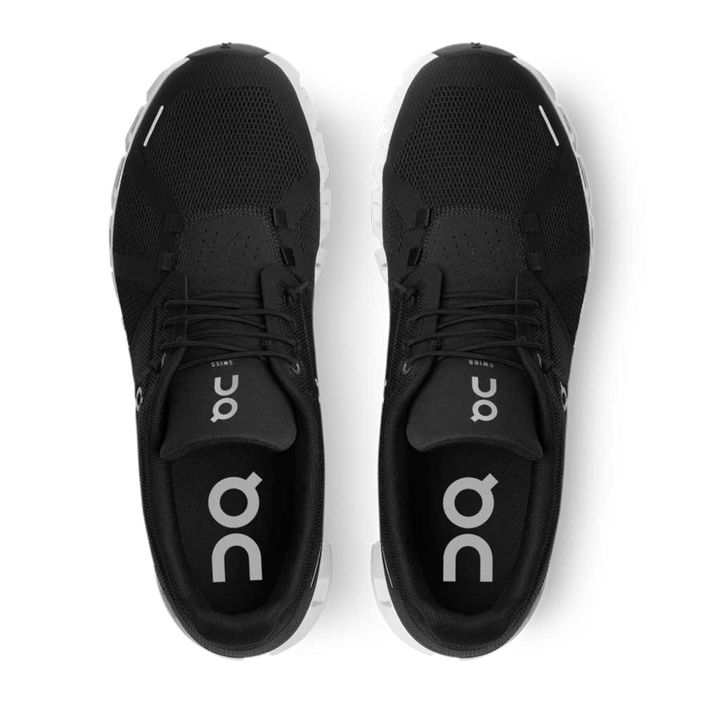 Men's Cloud 5 Running Shoe - Black/White -Regular (D)