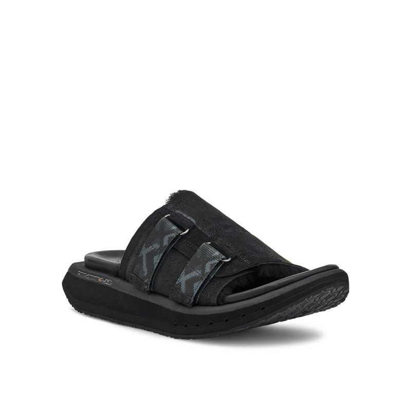 Women s KO Z Slide Sandal Black Dark Grey Regular B Gazelle