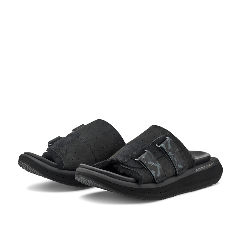 Women's KO-Z Slide Sandal - Black/Dark Grey- Regular (B)
