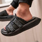 Women's KO-Z Slide Sandal - Black/Dark Grey- Regular (B)