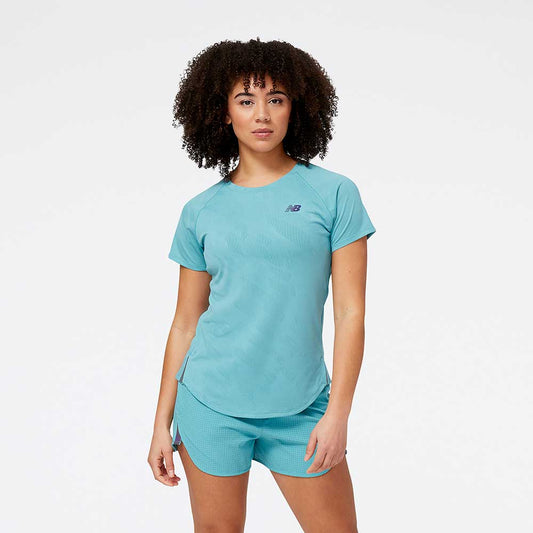 Women's Q Speed Jacquard Short Sleeve - Faded Teal